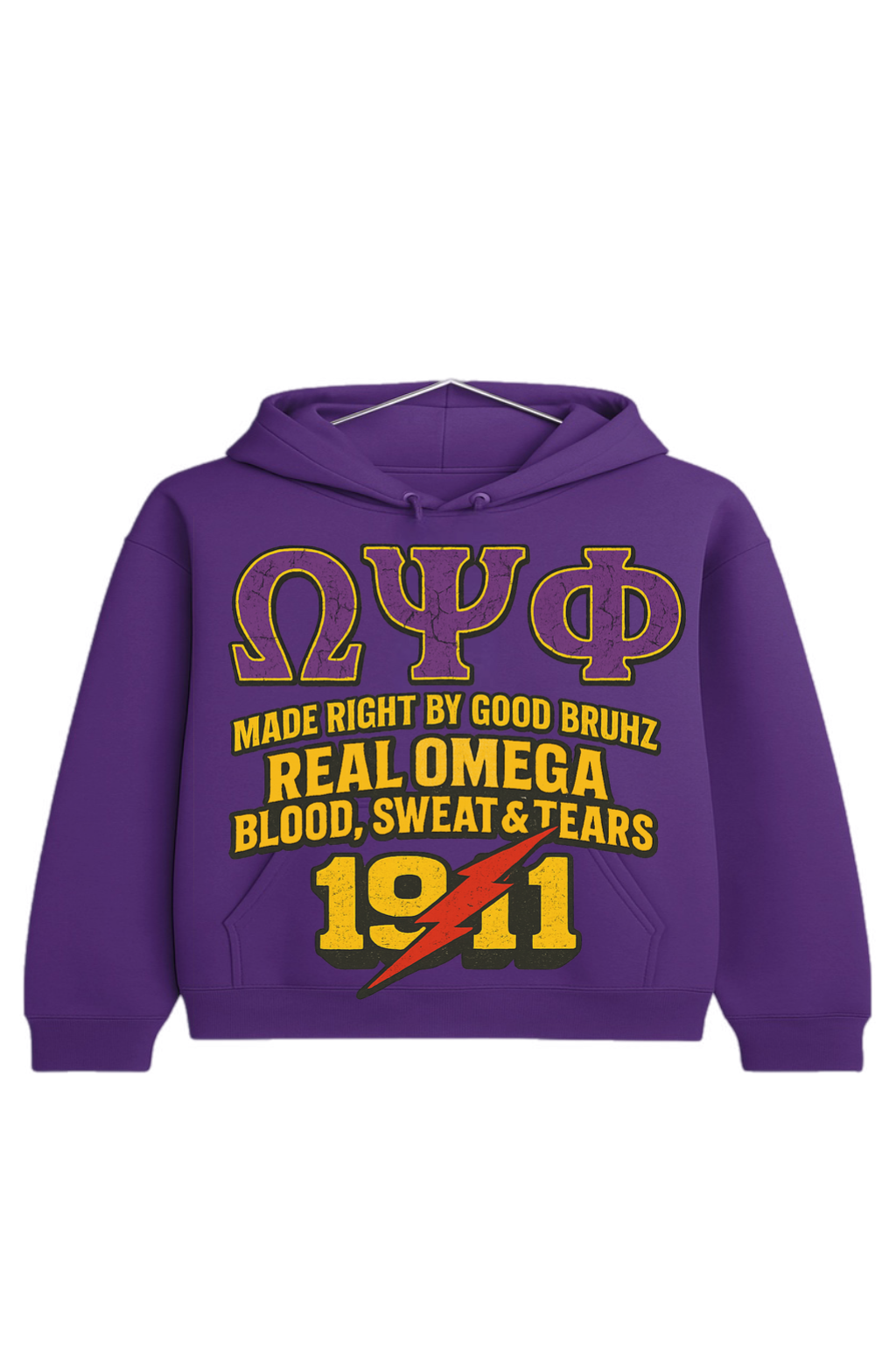 made right purple hoodie