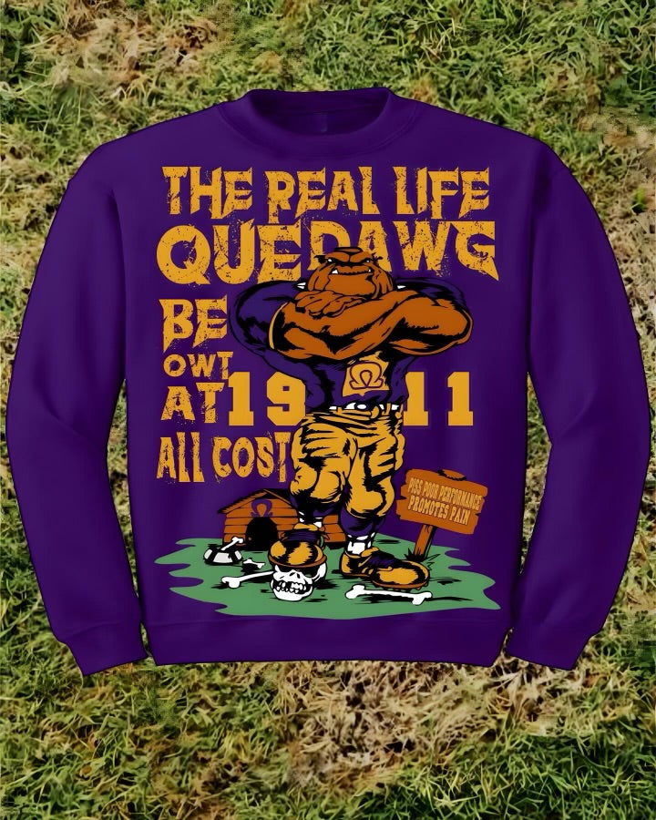 Purple Real Que Crewneck