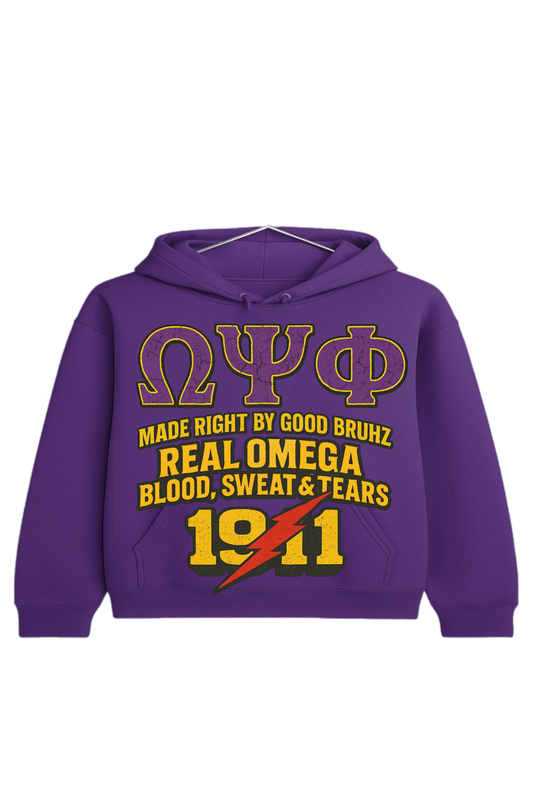 made right purple hoodie