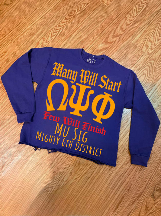 Mu Sig crop crew neck
