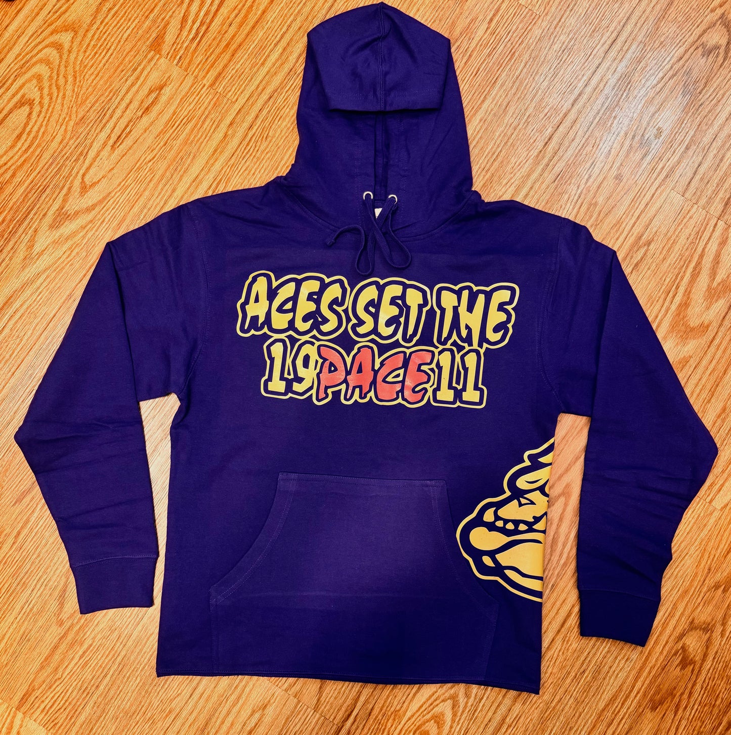 Purple Ace Crop Hoodie